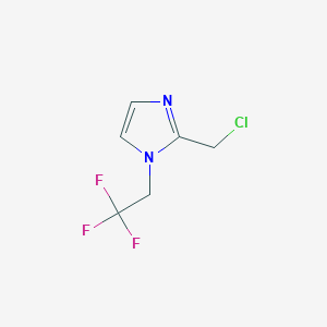 molecular formula C6H6ClF3N2 B12358456 2-(Chloromethyl)-1-(2,2,2-trifluoroethyl)imidazole 