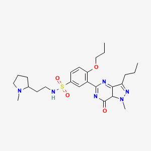 3-(1-methyl-7-oxo-3-propyl-7aH-pyrazolo[4,3-d]pyrimidin-5-yl)-N-[2-(1-methylpyrrolidin-2-yl)ethyl]-4-propoxybenzenesulfonamide