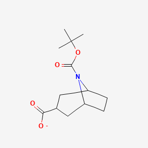 molecular formula C13H20NO4- B12358470 8-Azabicyclo[3.2.1]octane-3,8-dicarboxylic acid, 8-(1,1-dimethylethyl) ester 