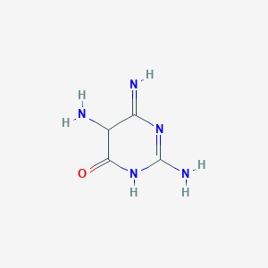 molecular formula C4H7N5O B12358474 2,5-diamino-4-imino-1H-pyrimidin-6-one 