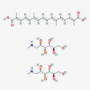 molecular formula C34H58N2O14 B12358478 Transcrocetin meglumine salt 