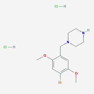 molecular formula C13H21BrCl2N2O2 B12358479 1-[(4-Bromo-2,5-dimethoxyphenyl)methyl]-piperazine,dihydrochloride CAS No. 2748622-68-4