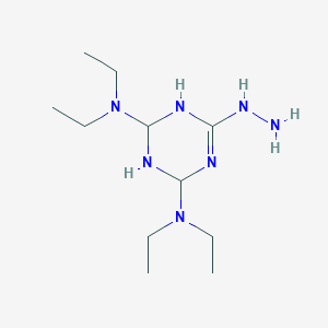 molecular formula C11H27N7 B12358485 2-N,2-N,4-N,4-N-tetraethyl-6-hydrazinyl-1,2,3,4-tetrahydro-1,3,5-triazine-2,4-diamine 