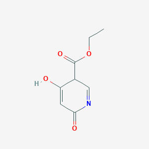 molecular formula C8H9NO4 B12358492 ethyl 4-hydroxy-6-oxo-3H-pyridine-3-carboxylate 