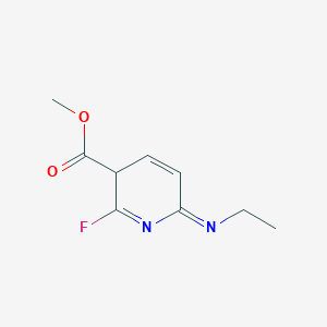 molecular formula C9H11FN2O2 B12358501 3-Pyridinecarboxylicacid,6-(ethylamino)-2-fluoro-,methylester(9CI) 