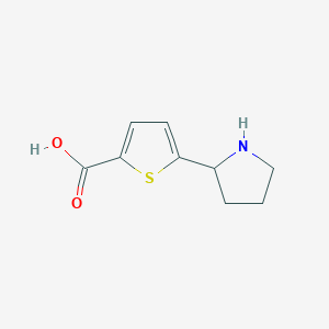 molecular formula C9H11NO2S B12358502 5-(Pyrrolidin-2-YL)thiophene-2-carboxylic acid 