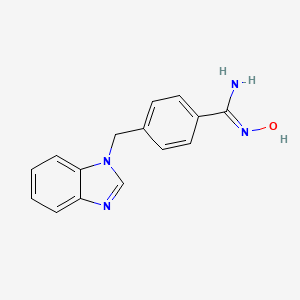 molecular formula C15H14N4O B12358524 4-[(1H-1,3-benzodiazol-1-yl)methyl]-N'-hydroxybenzene-1-carboximidamide 