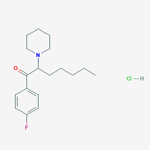 1-(4-Fluorophenyl)-2-(piperidin-1-yl)heptan-1-one,monohydrochloride