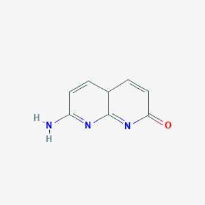 molecular formula C8H7N3O B12358554 7-amino-4aH-1,8-naphthyridin-2-one 