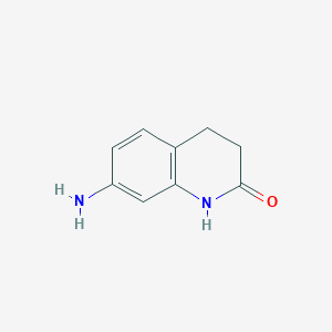 molecular formula C9H10N2O B1235857 7-Amino-3,4-dihydro-1H-quinolin-2-one CAS No. 22246-07-7