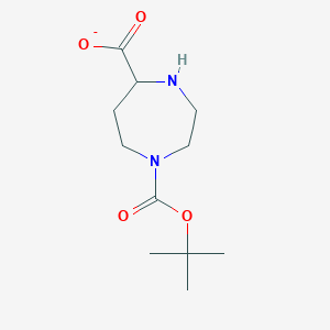 molecular formula C11H19N2O4- B12358583 1H-1,4-Diazepine-1,5-dicarboxylic acid, hexahydro-, 1-(1,1-dimethylethyl) ester 