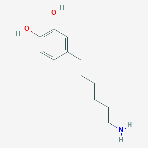 molecular formula C12H19NO2 B123586 4-(6-Aminohexyl)benzene-1,2-diol CAS No. 154585-07-6