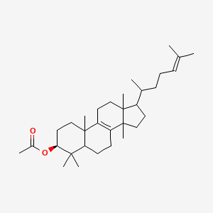 molecular formula C32H52O2 B1235862 Lanosta-8,24-dien-3-ol, acetate, (3beta)- 