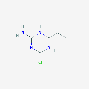 molecular formula C5H11ClN4 B12358633 4-Chloro-2-ethyl-1,2,3,4-tetrahydro-1,3,5-triazin-6-amine 