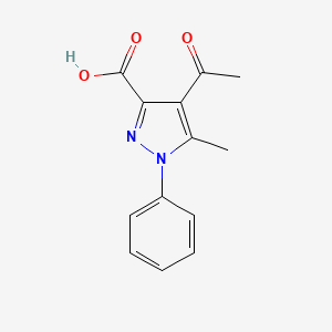 molecular formula C13H12N2O3 B1235864 4-Acetyl-5-methyl-1-phenyl-1h-pyrazole-3-carboxylic acid CAS No. 7231-19-8