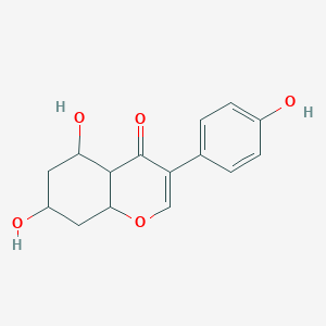 molecular formula C15H16O5 B12358655 5,7-Dihydroxy-3-(4-hydroxyphenyl)-4a,5,6,7,8,8a-hexahydrochromen-4-one 