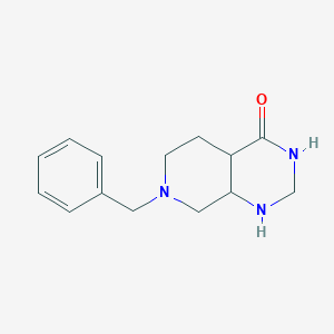 molecular formula C14H19N3O B12358676 7-Benzyl-1,2,3,4a,5,6,8,8a-octahydropyrido[3,4-d]pyrimidin-4-one 