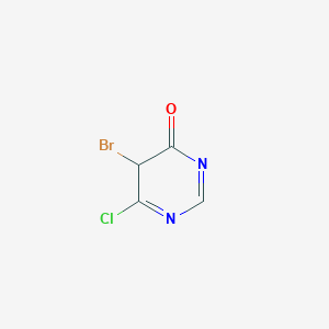 molecular formula C4H2BrClN2O B12358698 5-bromo-6-chloro-5H-pyrimidin-4-one 