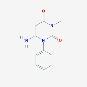 molecular formula C11H13N3O2 B12358714 6-Amino-3-methyl-1-phenyl-1,3-diazinane-2,4-dione 