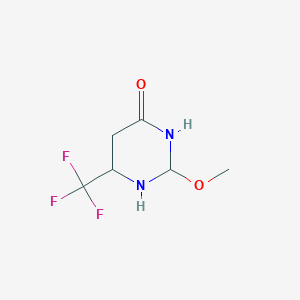 molecular formula C6H9F3N2O2 B12358737 2-Methoxy-6-(trifluoromethyl)-1,3-diazinan-4-one 