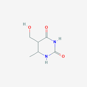 molecular formula C6H10N2O3 B12358743 5-(Hydroxymethyl)-6-methyl-1,3-diazinane-2,4-dione 