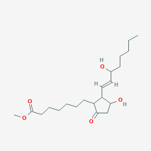molecular formula C21H36O5 B1235875 Prost-13-en-1-oic acid, 11,15-dihydroxy-9-oxo-, methyl ester, (11alpha,13E,15S)- 