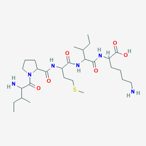 molecular formula C28H52N6O6S B12358767 H-DL-xiIle-DL-Pro-DL-Met-DL-xiIle-DL-Lys-OH 