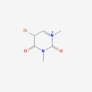 molecular formula C6H8BrN2O2+ B12358848 5-bromo-1,3-dimethyl-5H-pyrimidin-1-ium-2,4-dione 