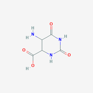 molecular formula C5H7N3O4 B12358849 5-Amino-2,6-dioxohexahydropyrimidine-4-carboxylic acid CAS No. 59851-49-9