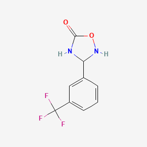 molecular formula C9H7F3N2O2 B12358852 3-[3-(Trifluoromethyl)phenyl]-1,2,4-oxadiazolidin-5-one 