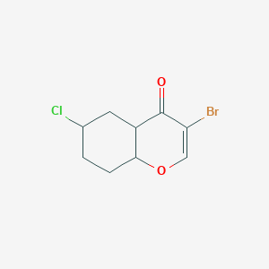 3-Bromo-6-chloro-4a,5,6,7,8,8a-hexahydrochromen-4-one