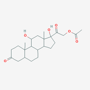 molecular formula C₂₃H₃₄O₆ B123589 11,17-二羟基-3,20-二氧代孕烷-21-yl 乙酸酯 CAS No. 4004-68-6