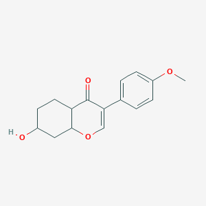 molecular formula C16H18O4 B12358906 7-Hydroxy-3-(4-methoxyphenyl)-4a,5,6,7,8,8a-hexahydrochromen-4-one 