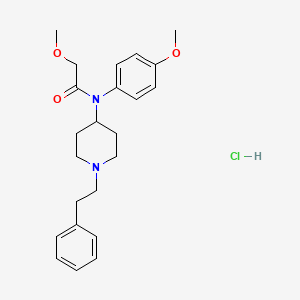 molecular formula C23H31ClN2O3 B12358908 2-methoxy-N-(4-methoxyphenyl)-N-(1-phenethylpiperidin-4-yl)acetamide,monohydrochloride 