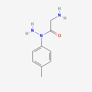 molecular formula C9H13N3O B12358913 Glycine, N-(4-methylphenyl)-, hydrazide 