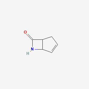 molecular formula C6H7NO B1235901 6-氮杂双环[3.2.0]庚-3-烯-7-酮 CAS No. 63838-48-2