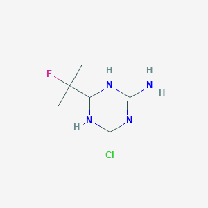 molecular formula C6H12ClFN4 B12359018 1,3,5-Triazin-2-amine, 4-chloro-6-(1-fluoro-1-methylethyl)- 