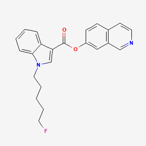 molecular formula C23H21FN2O2 B12359035 isoquinolin-7-yl1-(5-fluoropentyl)-1H-indole-3-carboxylate 