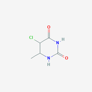 molecular formula C5H7ClN2O2 B12359112 5-Chloro-6-methyl-1,3-diazinane-2,4-dione 