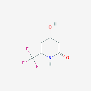 molecular formula C6H8F3NO2 B12359143 4-Hydroxy-6-(trifluoromethyl)piperidin-2-one 