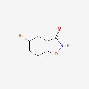 molecular formula C7H10BrNO2 B12359157 5-Bromo-3a,4,5,6,7,7a-hexahydro-1,2-benzoxazol-3-one 