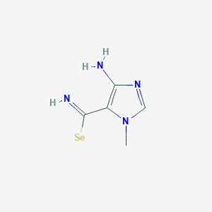 molecular formula C5H7N4Se B1235916 4-amino-1-methyl-1H-imidazole-5-carboselenoamide 