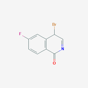 molecular formula C9H5BrFNO B12359168 4-bromo-6-fluoro-4H-isoquinolin-1-one 