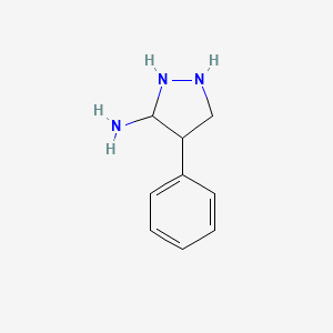 molecular formula C9H13N3 B12359170 4-Phenylpyrazolidin-3-amine 