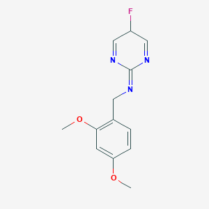 N-[(2,4-dimethoxyphenyl)methyl]-5-fluoro-5H-pyrimidin-2-imine