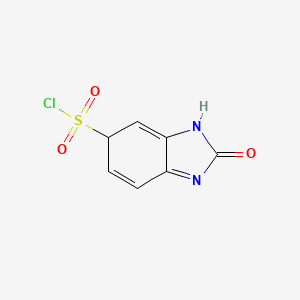 molecular formula C7H5ClN2O3S B12359215 2-Oxo-3,5-dihydrobenzimidazole-5-sulfonyl chloride 