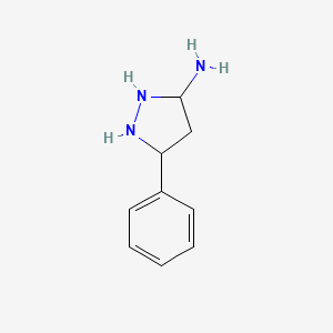 molecular formula C9H13N3 B12359223 5-Phenylpyrazolidin-3-amine 