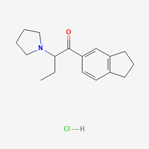 1-(2,3-dihydro-1H-inden-5-yl)-2-(pyrrolidin-1-yl)butan-1-one,monohydrochloride