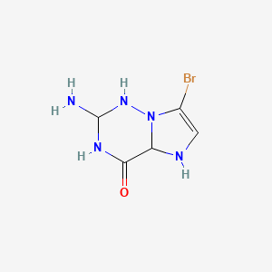 2-amino-7-bromo-2,3,4a,5-tetrahydro-1H-imidazo[2,1-f][1,2,4]triazin-4-one