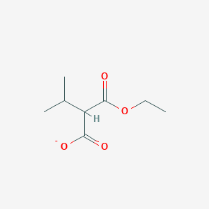 molecular formula C8H13O4- B12359251 Propanedioic acid, 2-(1-methylethyl)-, 1-ethyl ester 